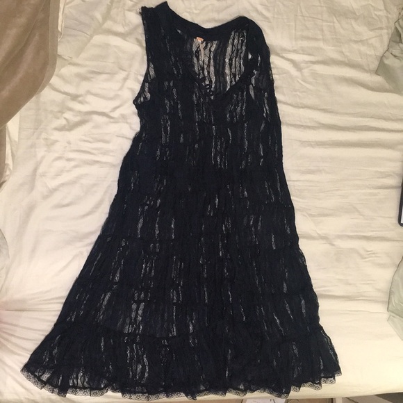 Free People Dresses & Skirts - navy lace dress